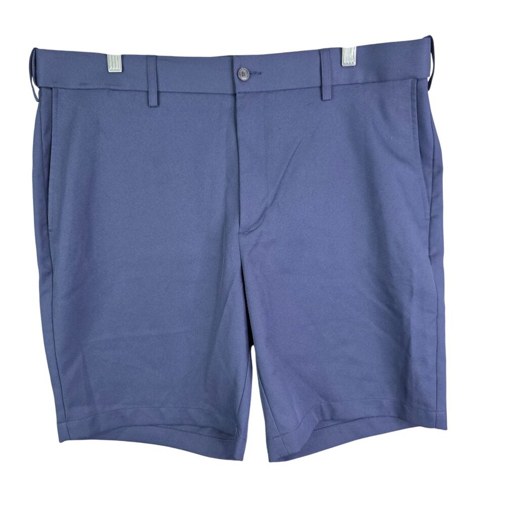 Mens Grand Slam Blue Performance Golf Shorts Chino Polyester 9.5" Inseam Size 38